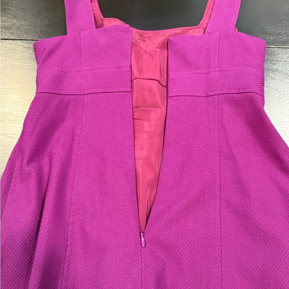 Nanette Lepore Purple Textured Sleeveless Pinafore Dress Pockets Womens 2 - Picture 5 of 15